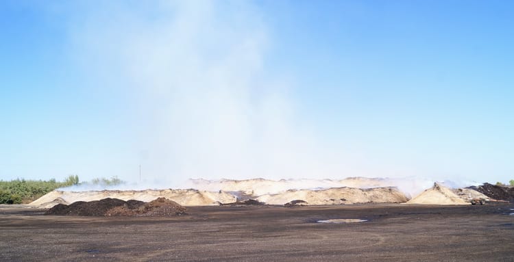 What’s causing the smoke?  Compost fire south of Orland partially to blame