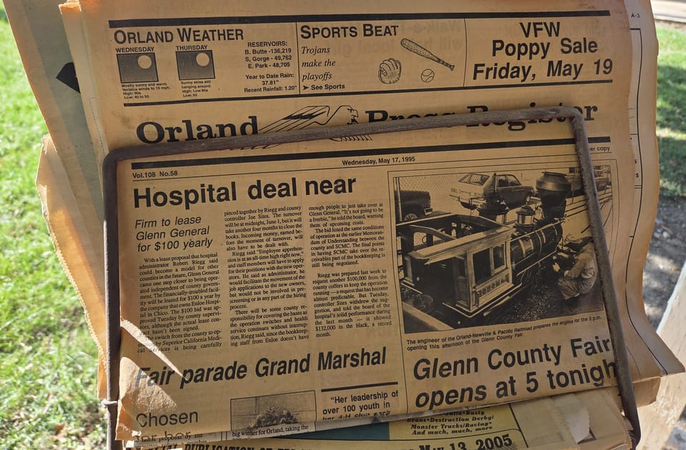 This Week in Orland History: 30 years ago, Glenn County nearly lost its hospital. Sound familiar?