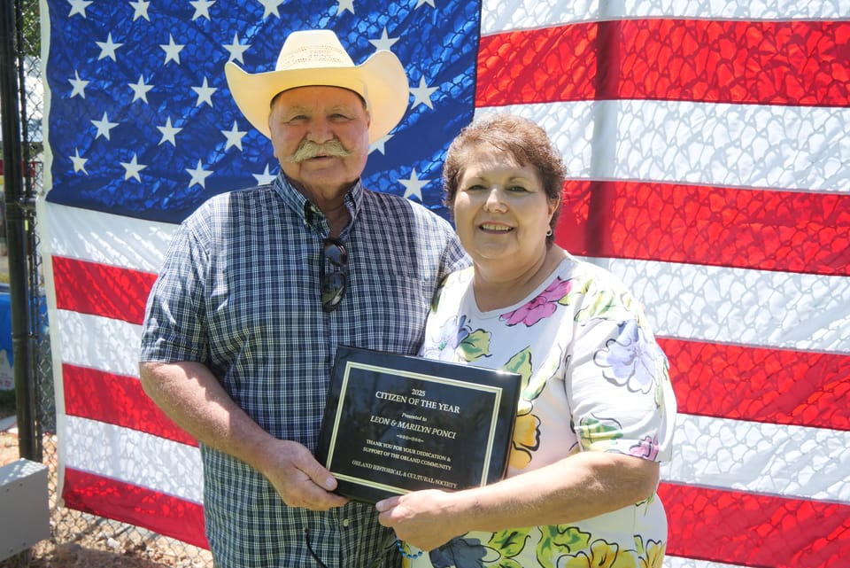 Orland honors lifelong residents Marilyn and Leon Ponci as Citizens of the Year