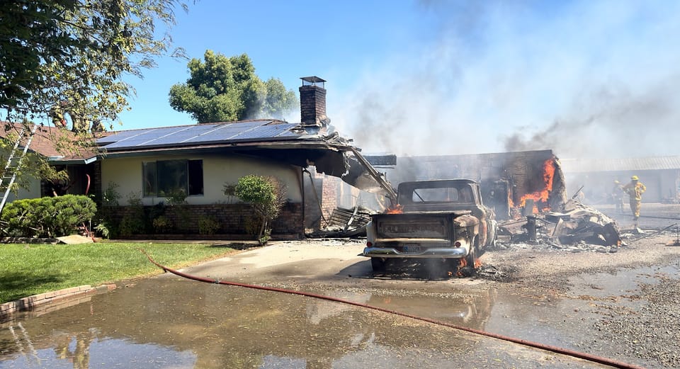 Residents escape unharmed as house fire erupts northwest of Orland